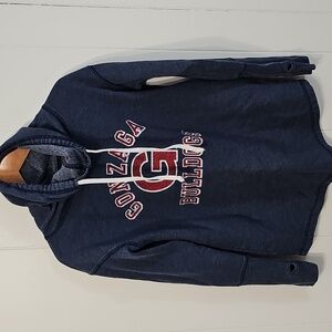 The Original Retro Brand Gonzaga Bulldogs Navy Funnel Hoodie Women XL Casual EUC